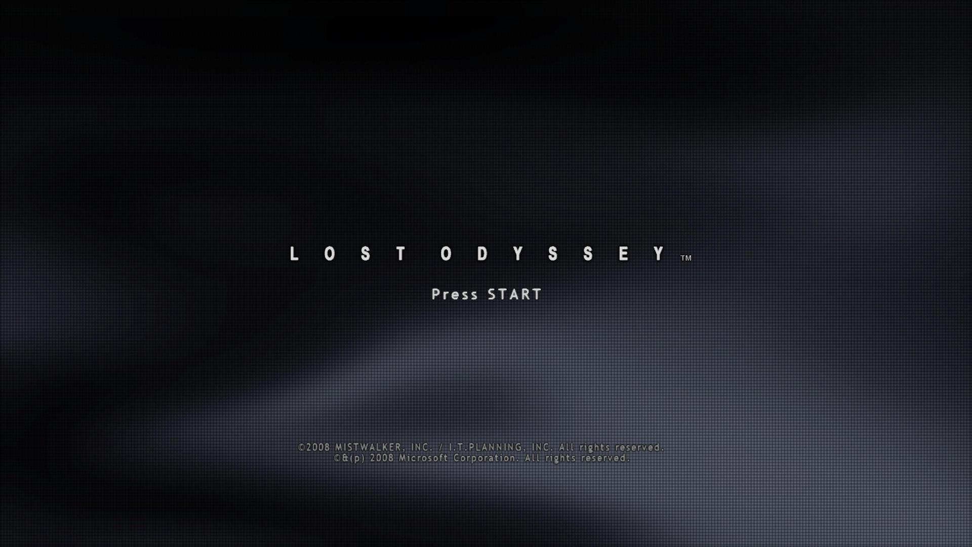 Lost Odyssey title screen for Xbox 360